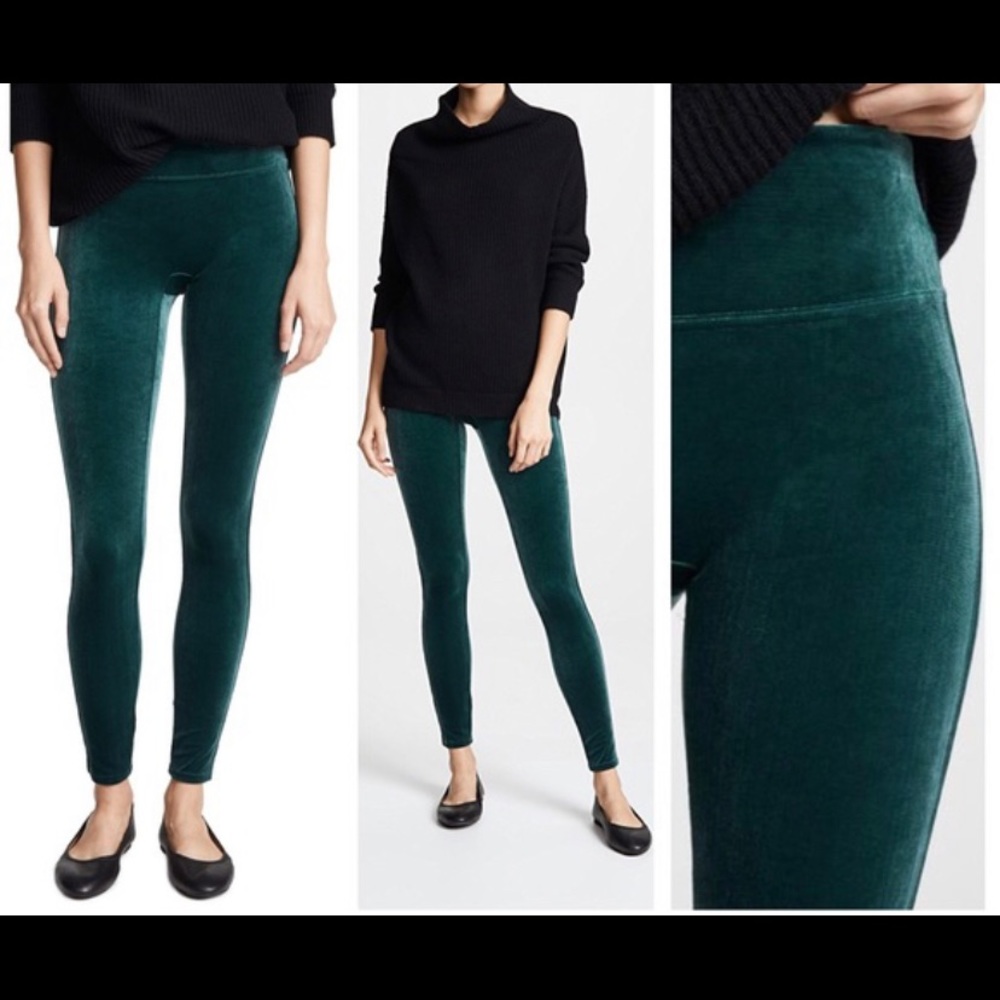 Spanx Dark Green High Wasted Leggings